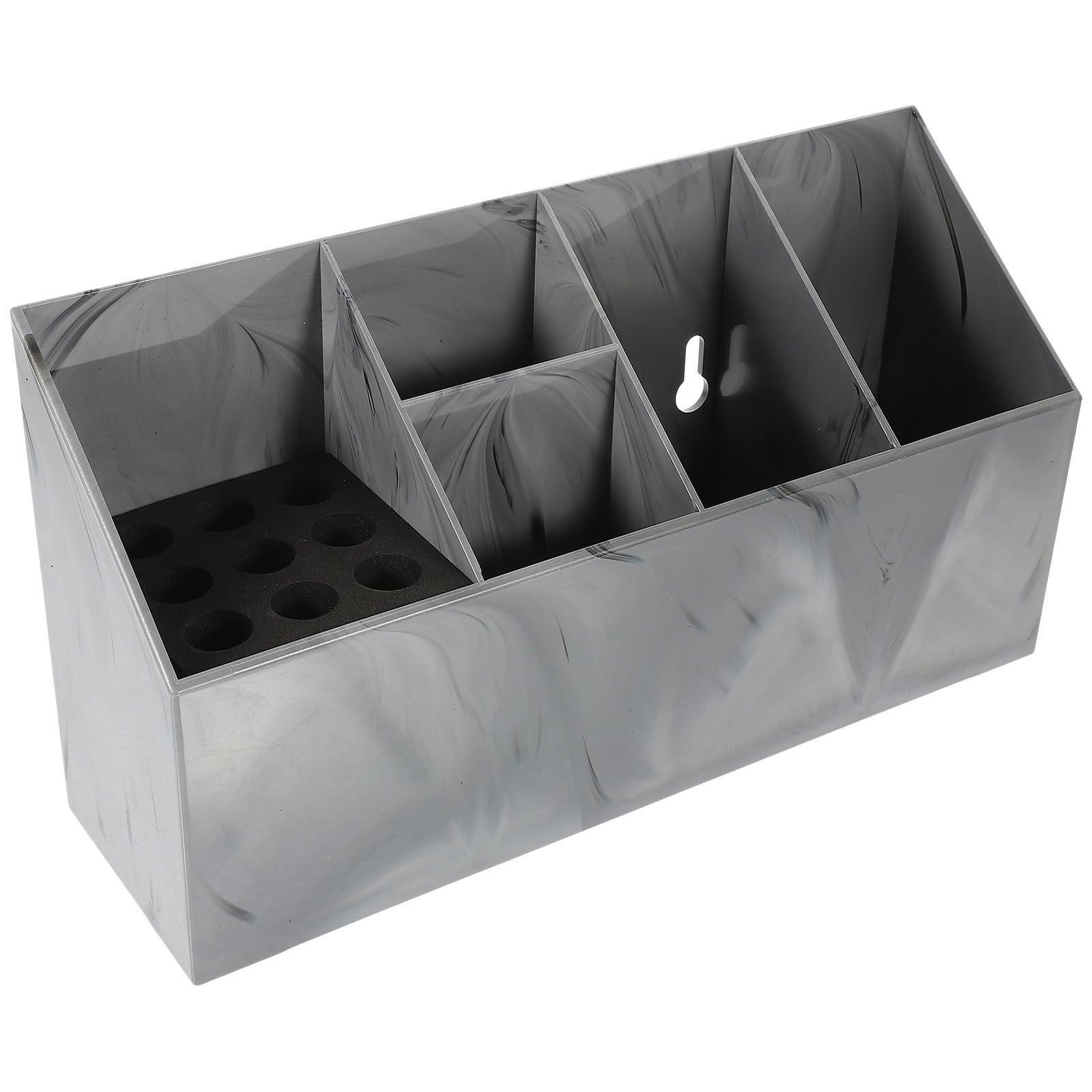 ABOOFAN Porta Utensili Grande Capacità in Acrilico per Parrucchiere Design a Scomparti per Organizzare Forbici e Pettini, Resistente e Adatto a Salone di Bellezza o Casa