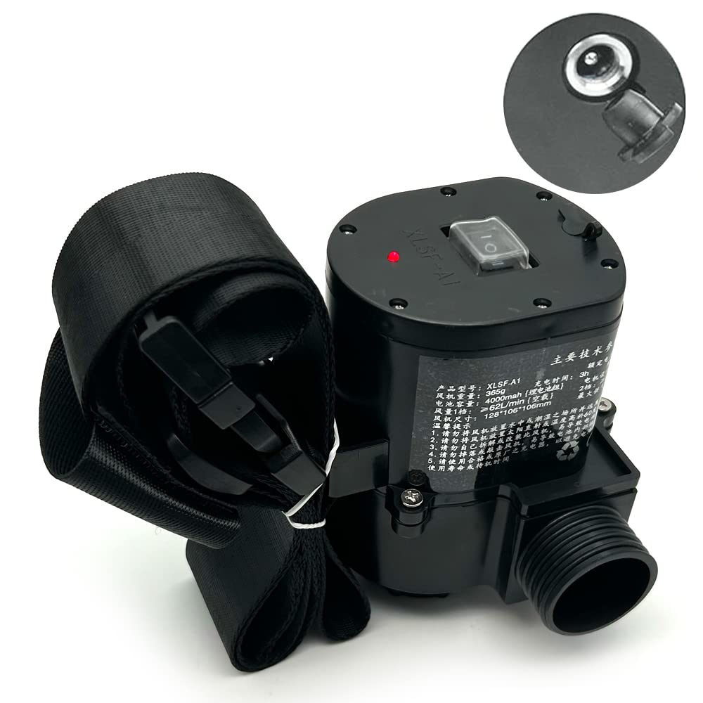 Toplionace Máscara de Respirador de Seguridad - Sistema de Respirador Portátil con Máscara de Gas de Cara Completa Alimentada por Aire de Flujo Constante Eléctrico