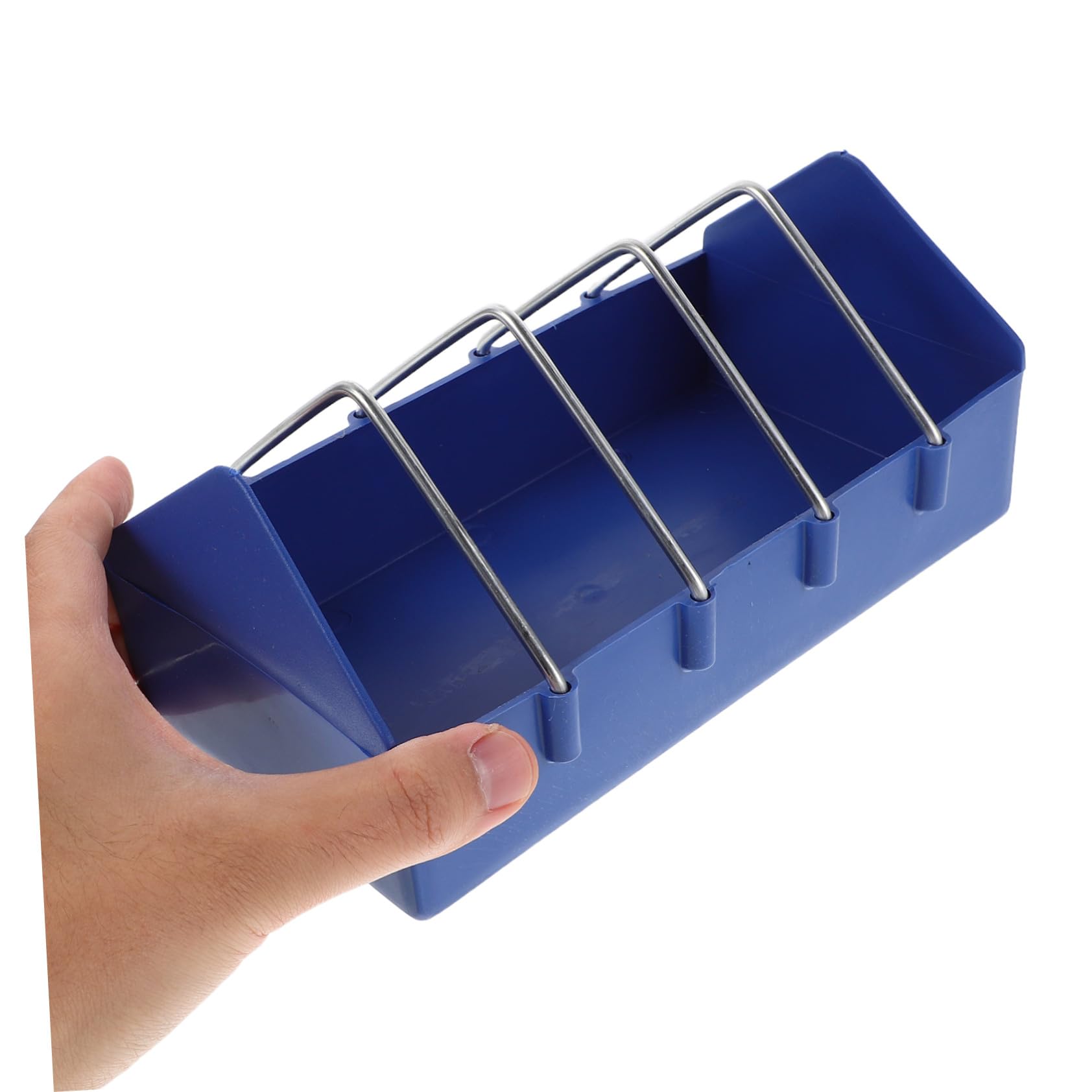 4 Bebederos Engrosados ​​para Codornices Pollitos Bebederos Comederos Reutilizables para Granjas Comederos De Plástico Azul para Aves De Corral