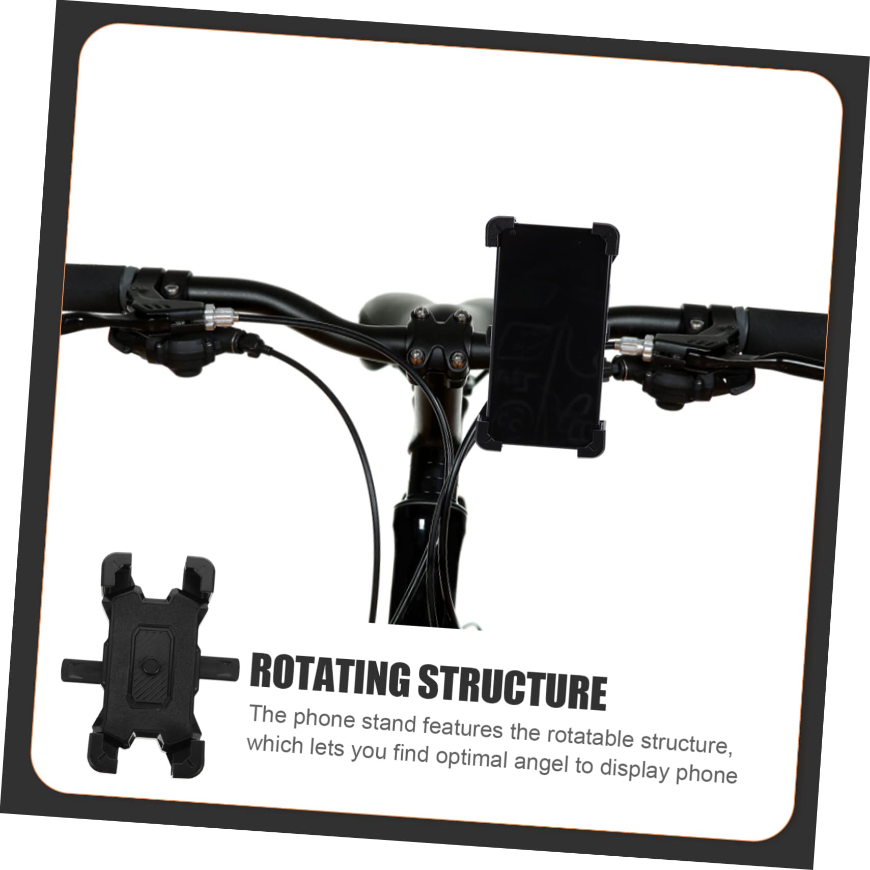 Gatuida 2pezzi Supporto Telefono Per Bici Supporto Smartphone Rotabile Per Ciclismo Design Stabile e Sicuro Compatibile Con La Maggior Dei Telefono Facile Da Installare e Resistente