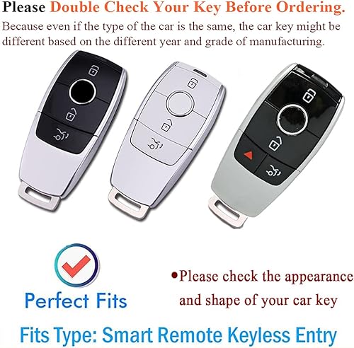 Miniatura 2 de SANRILY Funda de llave para Mercedes Benz 2020 E C Clase W213 E300 E450 AMG GLE350 CLA250 GLC300 Llavero remoto sin llave titular de plástico ABS