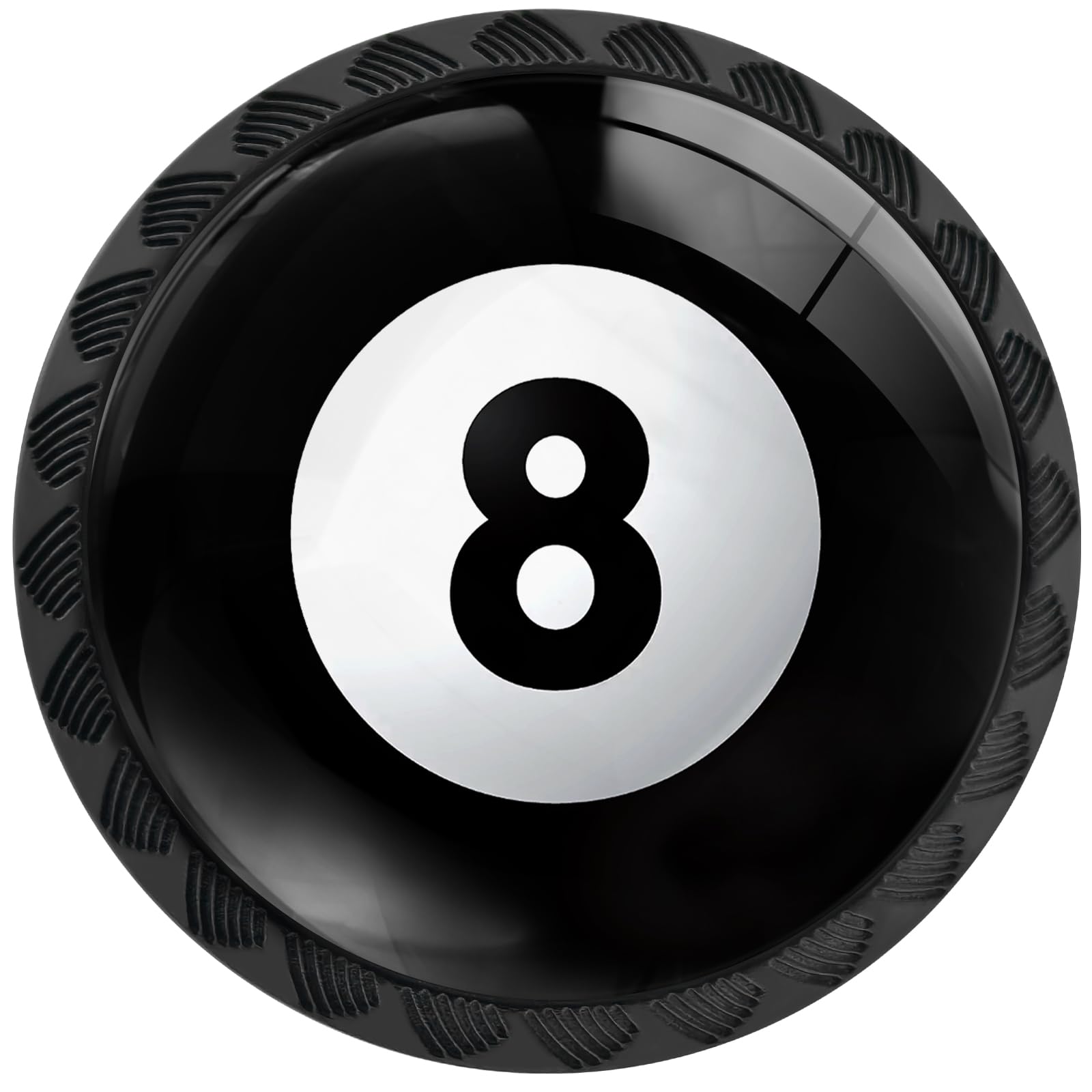 Artinhand 4 Pack Billiards 8 Ball Cabinet Knobs for Kitchen Bathroom