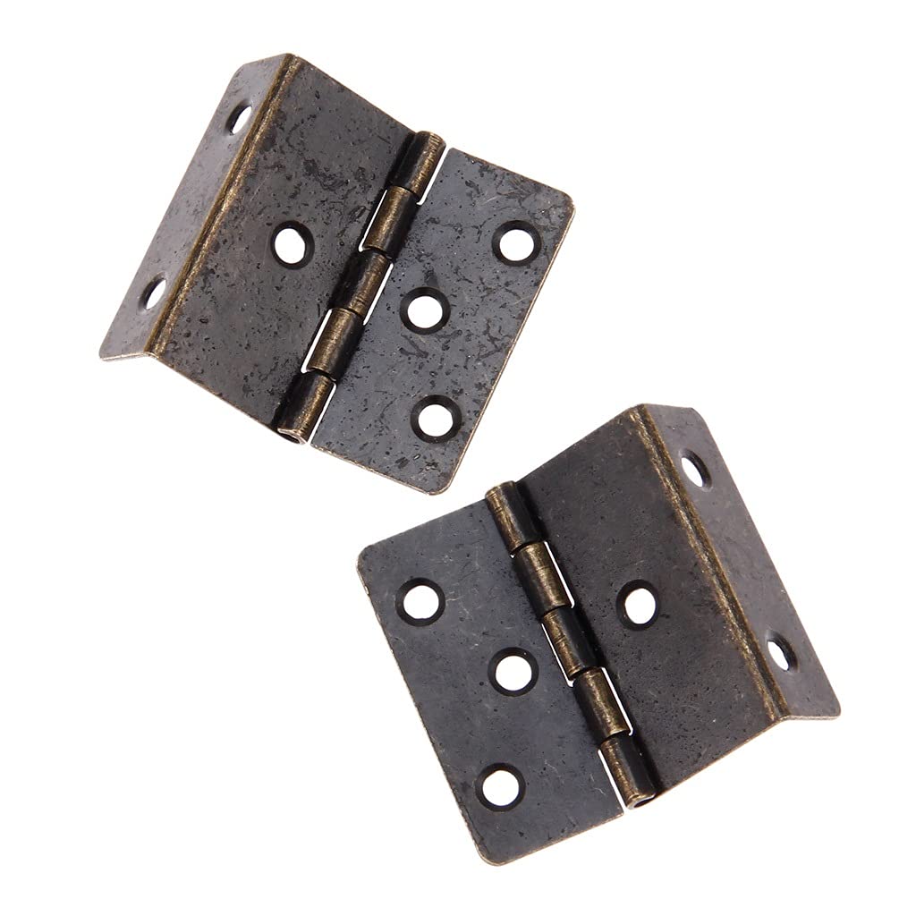 Nvsfzgiyg White-Fruit Peach5 2 Pcs 43 * 17Mm Zinc Alloy Cabinet Door Furniture Decoration Hinge Vintage Jewelry Wood Boxes Luggage Antique Bronze Silver(White-Fruit Peach5)