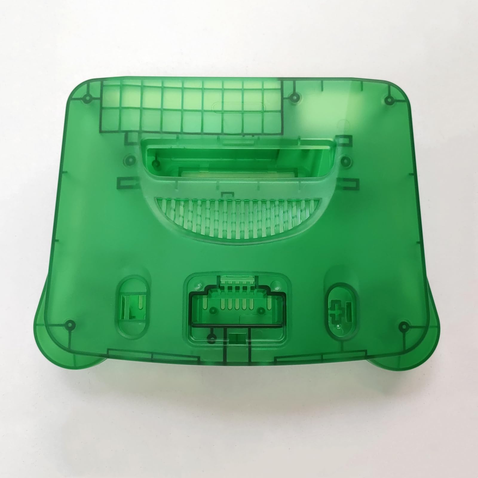 Hzxkqmil Coque de rechange complète pour console de jeux vidéo rétro N64 | Coque translucide accessoires de réparation avec tournevis pour console de jeu N64 Cyan transparent