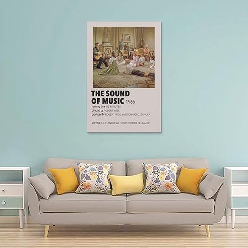 Miniatura 2 de CLBCIHWFN The Film Sound of Music - Pósteres artísticos musicales de cine retro para habitación, estética y arte de pared, póster de decoración de