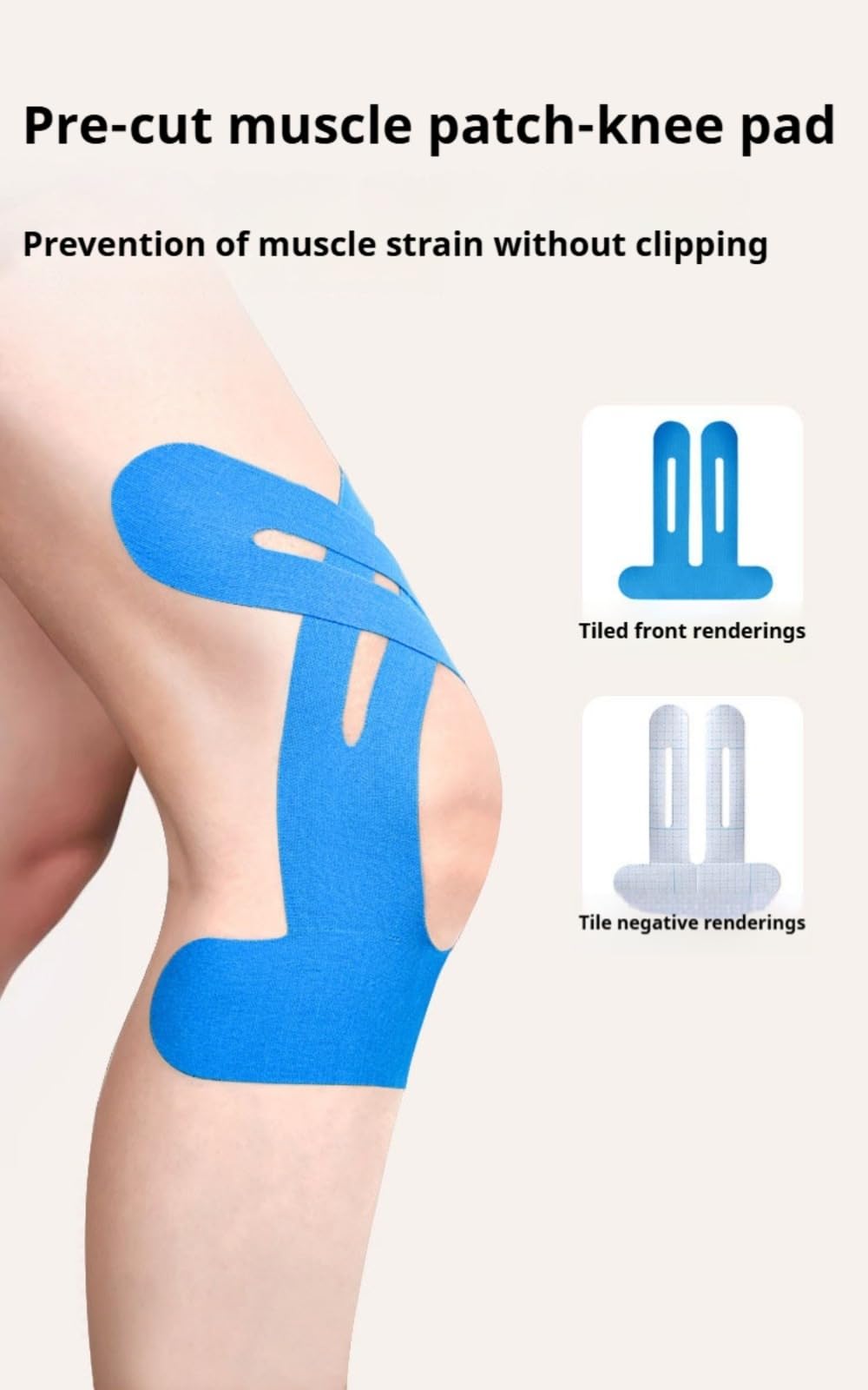 Generisch Vorgeschnittener muskelpatch-knieschoner,muskelpatch knieschoner,knie tape bandage knie stabilisierung,20 stück precut sport tape,wasserfest tape streifen