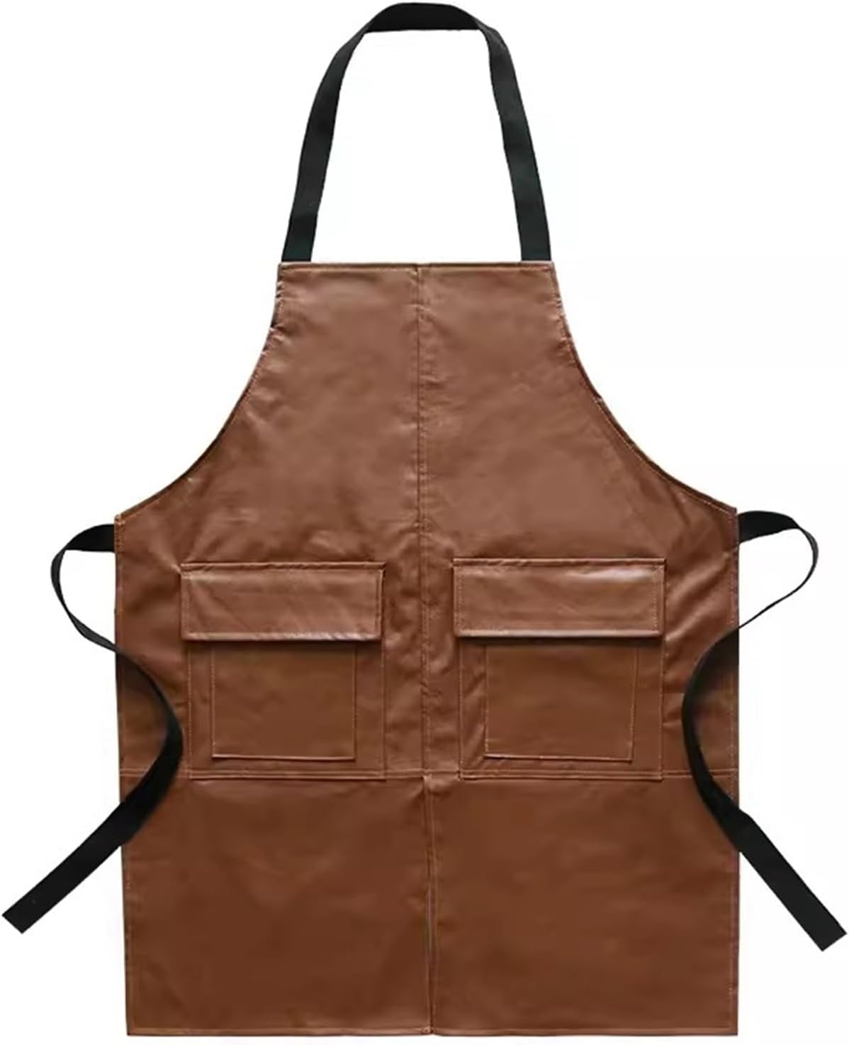 [売店] 作業用ガーデニングエプロン、 PUツールエプロン 75x60cm ブラウン、ブラック