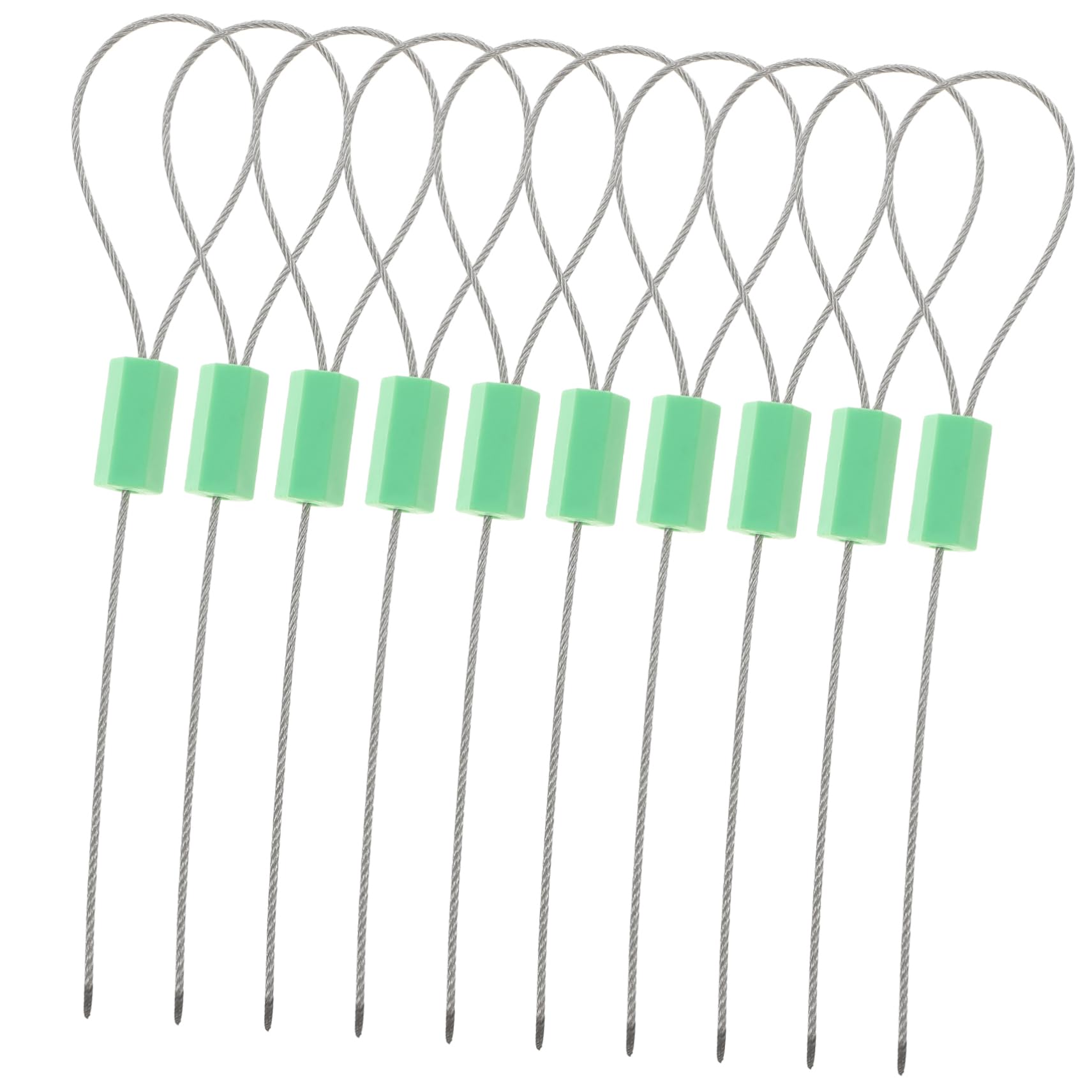 BELLIFFY 10pcs Cable Seal Self-Locking Security Cable Seal Tags Wire Tags Steel Wire Tie Tamper Proof
