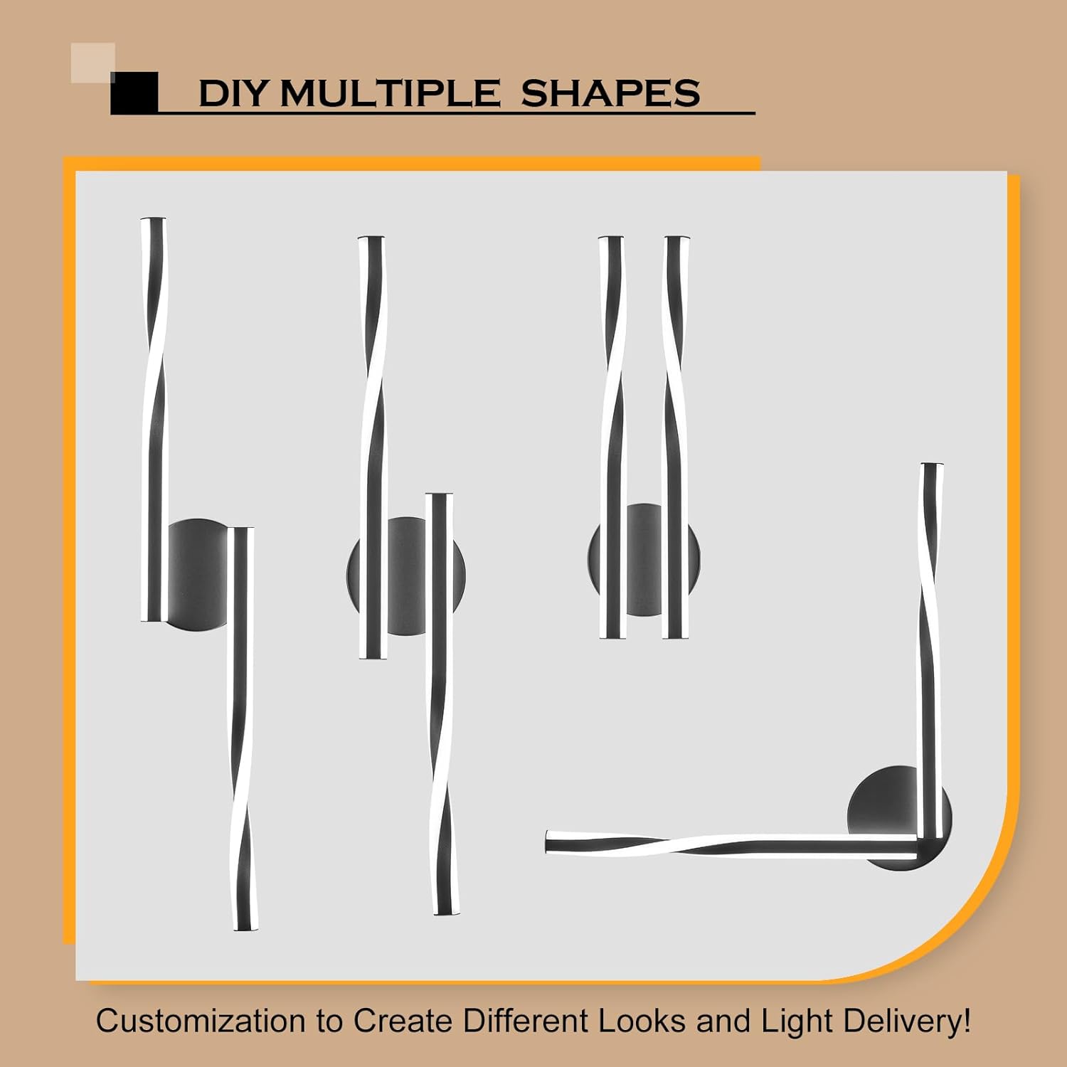 Benkut Modern LED Vanity Light Bathroom Black Wall Sconce with Remote Control Modern Bathroom Wall Lighting Fixtures Over Mirror for Bedroom Bedside, Dining Living Room, Hallway (30Inch 3000K-6500K)