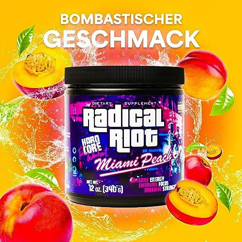 Foto von American Supps® PREMIUM Pre Workout Booster [340g] - Pfirsisch Eistee - 300 mg Koffein + Beta Alanin + L Citrullin Malat - ultimativer Pump Booster für Hardcore Training