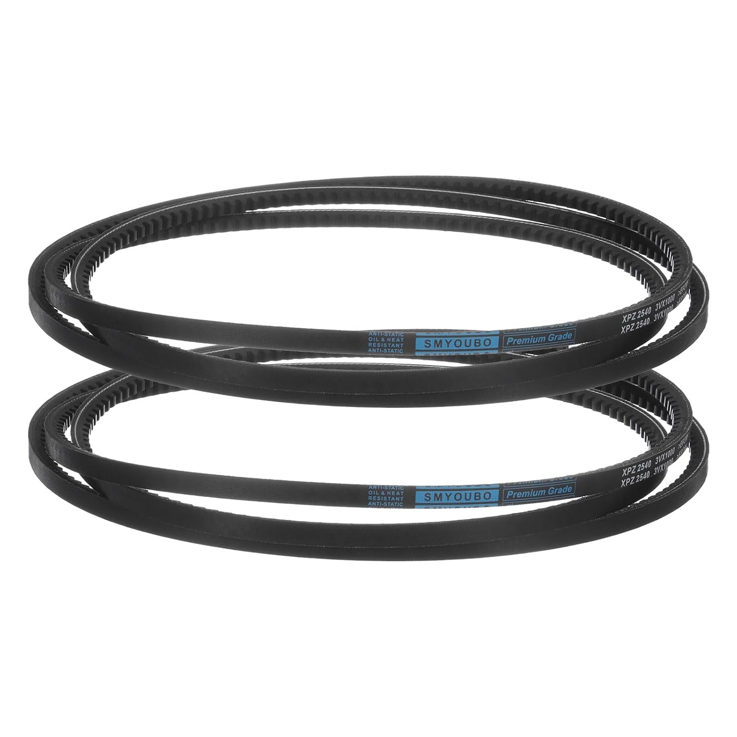 uxcell 2pcs 3VX650 Rubber V-Belt, Raw Edge Cogged Industrial V Belt 65" Length x 0.38" Width x 0.32" Thickness