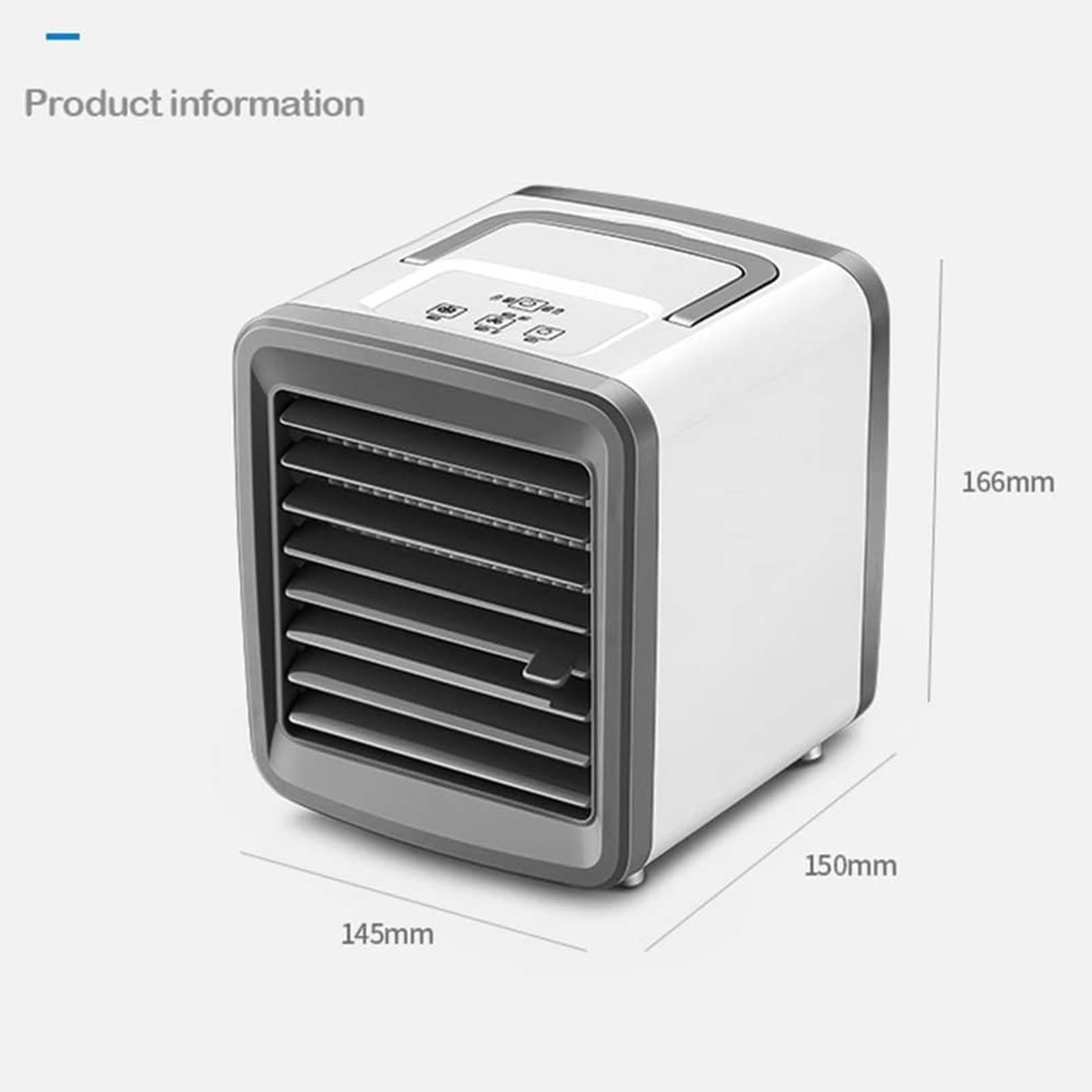 Ventola di raffreddamento portatile con umidificazione, condizionatore d'aria USB a 2 velocità a risparmio energetico per casa, ufficio, uso interno ed esterno