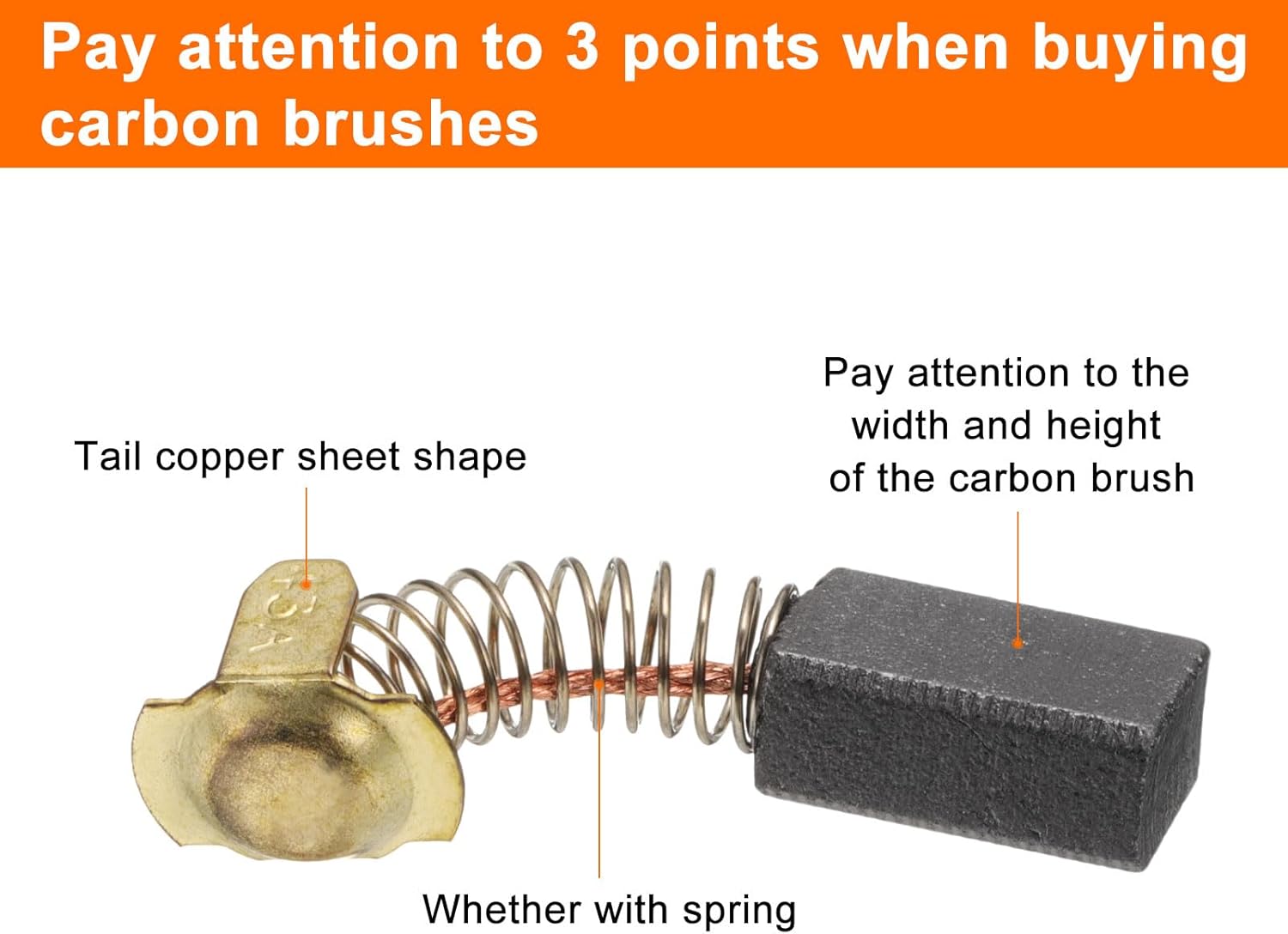 HARFINGTON 2pcs Carbon Brush 18mm x 11mm x 7mm Grinder Brush 43# Electric Motor Replacement Part Angle Grinder Cutting Machine Polisher Brushes for Repair Power Tools