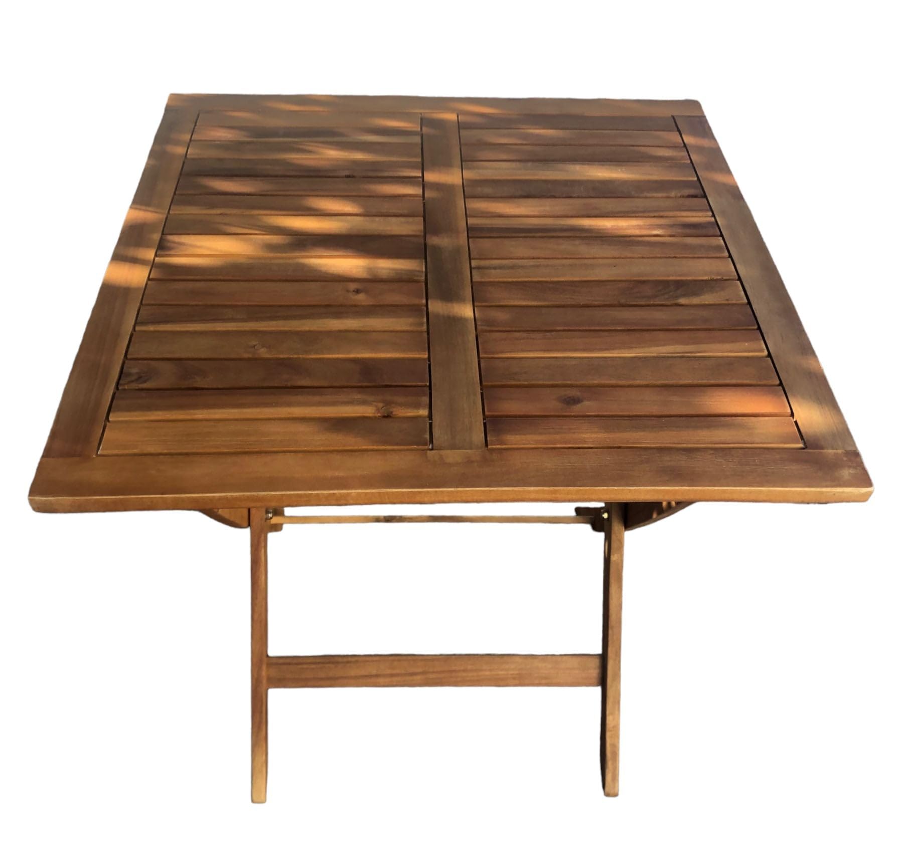 Myself Tavolo Giardino Pieghevole in legno di acacia 70x70xH74 cm - Impressionpattaya