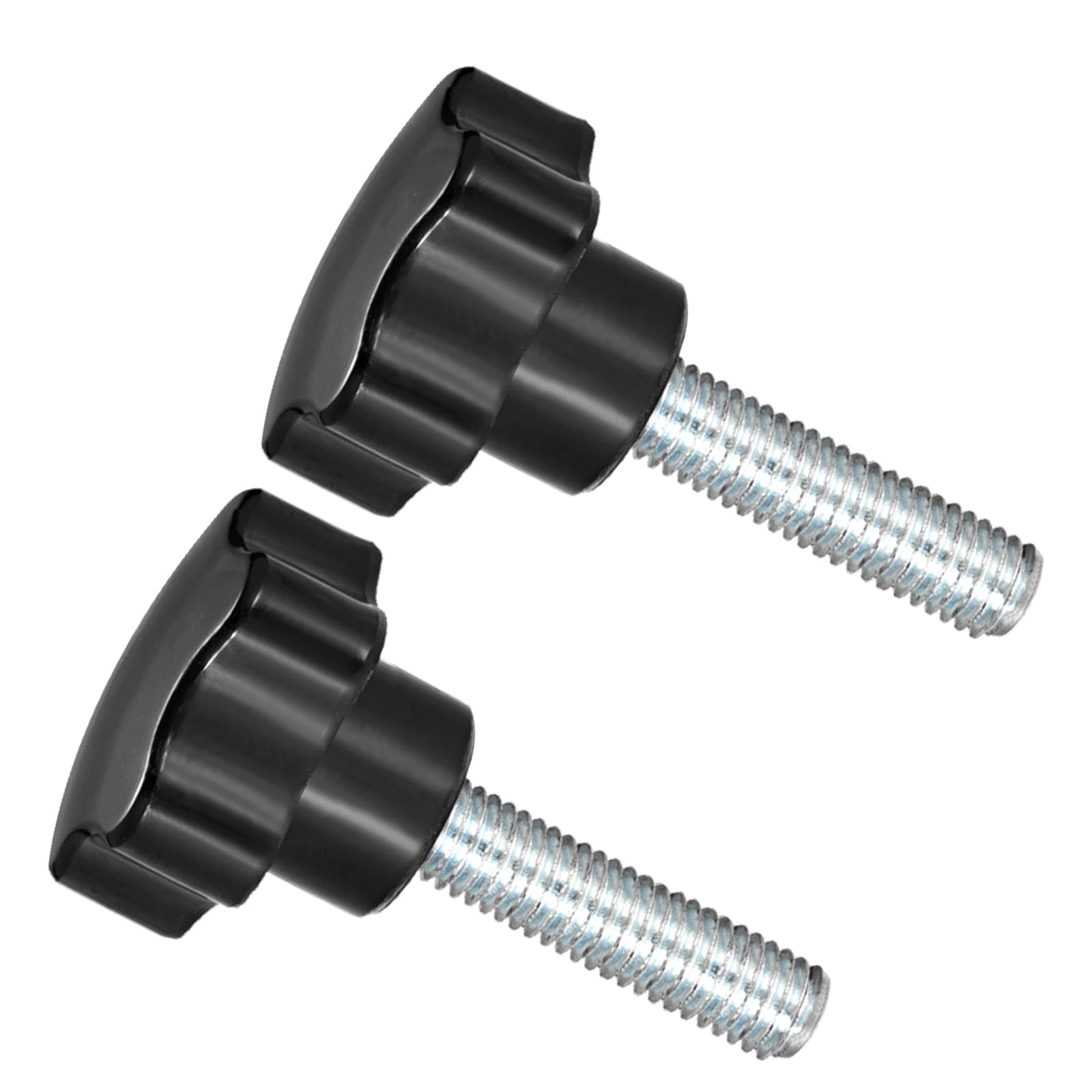 CoCud Star Clamping Knobs, M10 x 40mm Male Thread 48mm Head, Plastic Thumb Screw Grip Hand Knobs Threaded Bolt Black - (Applications: for Lathe Machinery), 2-Pieces โ image 1
