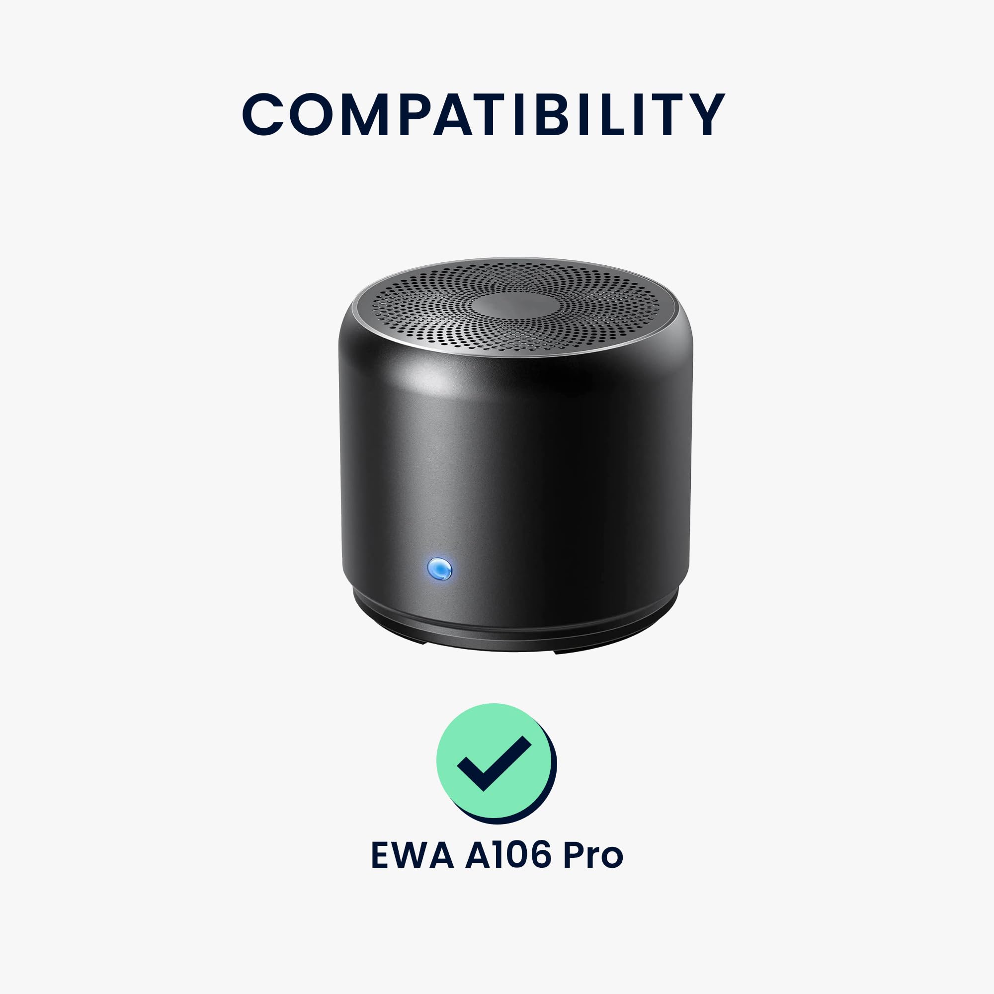 kwmobile Silikonowe etui kompatybilne z EWA A106 Pro - Etui ochronne na mini głośnik - Czarny