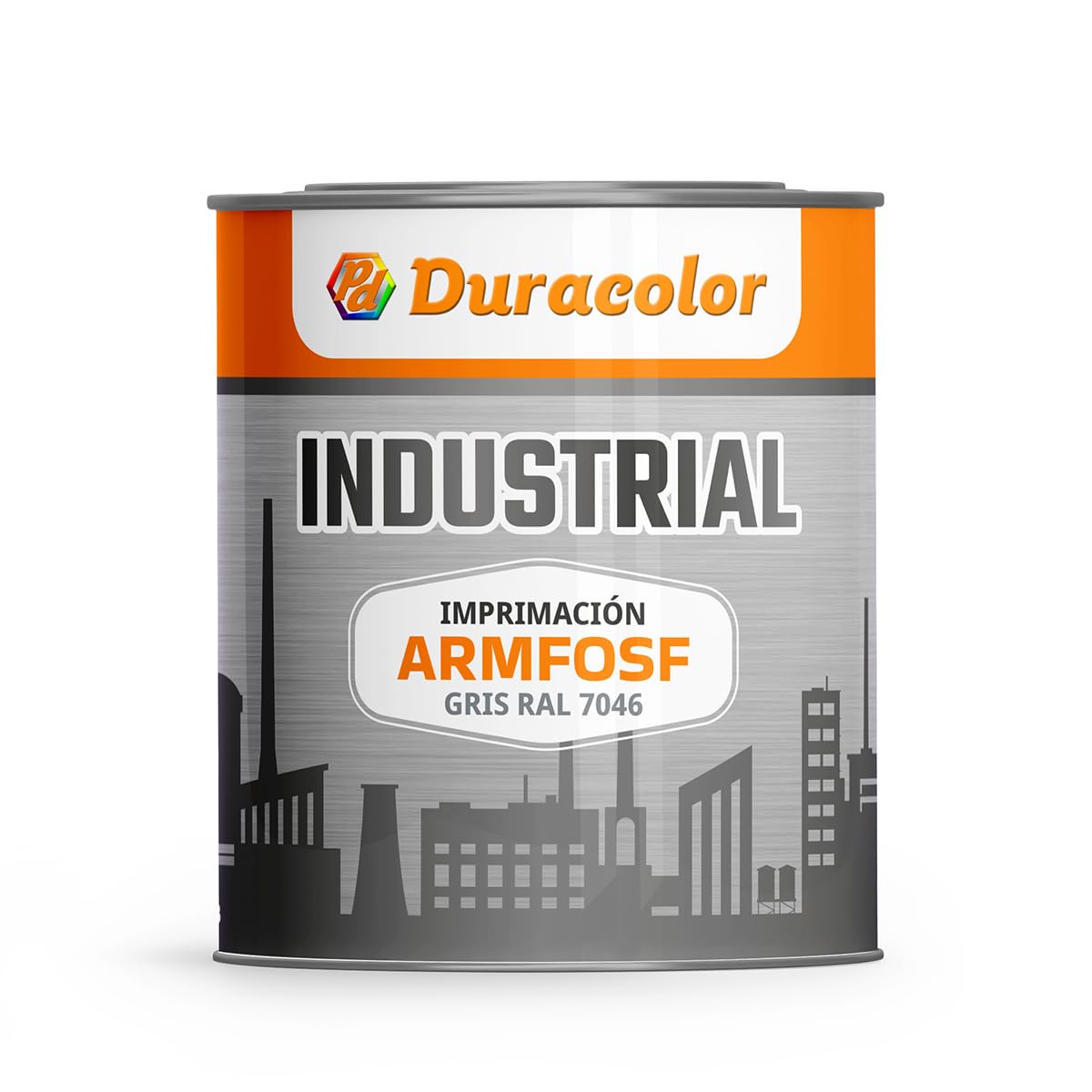 Imprimación Todoterreno Multiadherente Anticorrosiva ARMFOSF para Metales, Secado Rápido, Excelente Adherencia - Duracolor (Gris, 4 Litros)