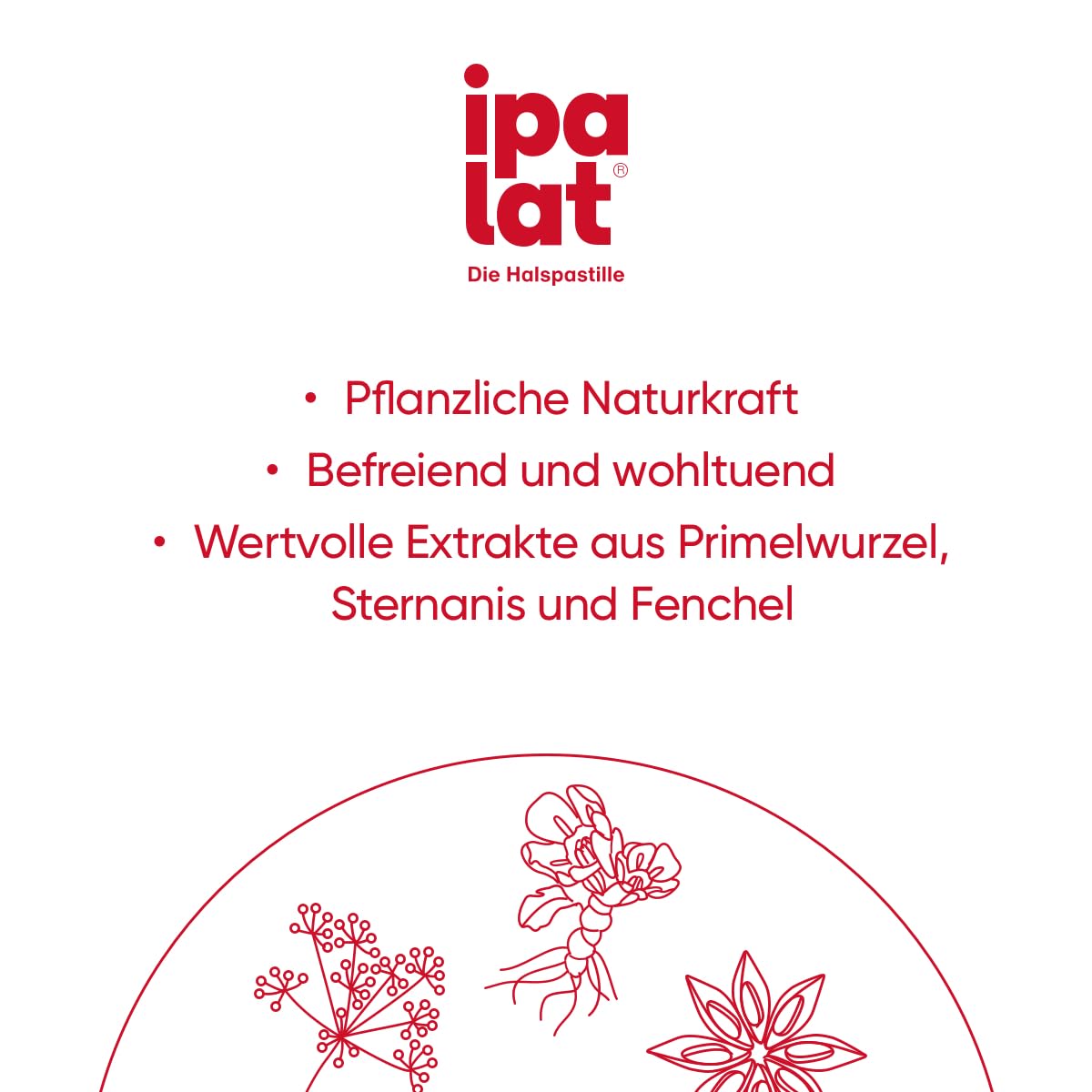 ipalat Halspastillen Zuckerfrei: Bei Heiserkeit & Hustenreiz, mit Primelwurzel, Anis, und Fenchel, mit Menthol, 400, 40 Halspastillen, 556.0 grams