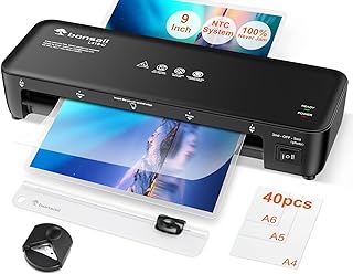 Bonsaii Laminator, 9 Inch 4 in-1 Thermal Laminator Machine Never Jam Technology with 40 Laminting Sheets, Paper Cutter, Corner Rounder for Home Office School Business