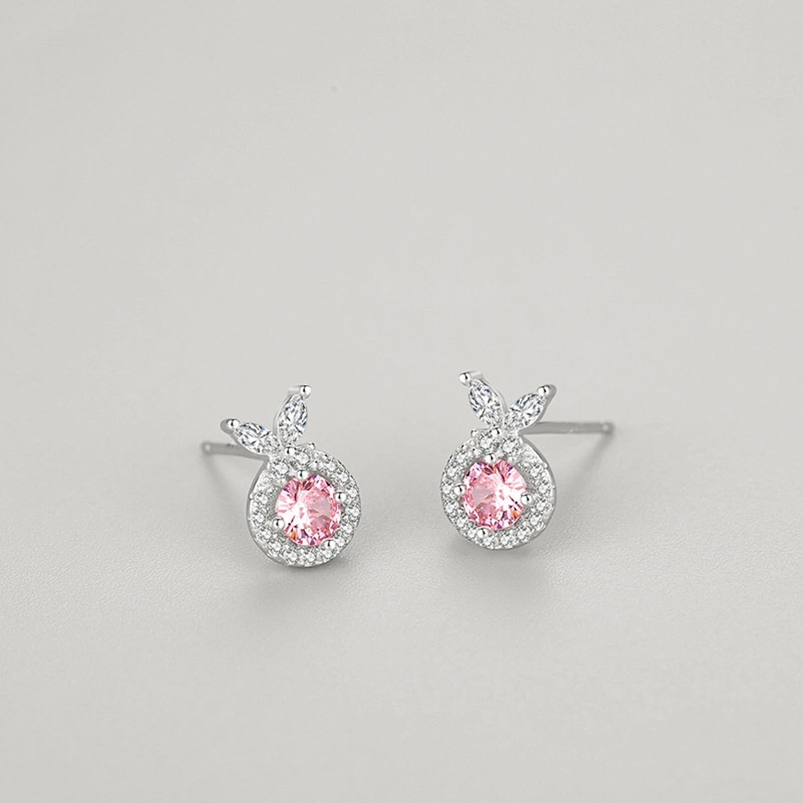 Kolczyki 9K/14K/18K białe złoto, prawdziwe złoto, eleganckie, filigranowe, małe białe złoto, Au 375/585/750