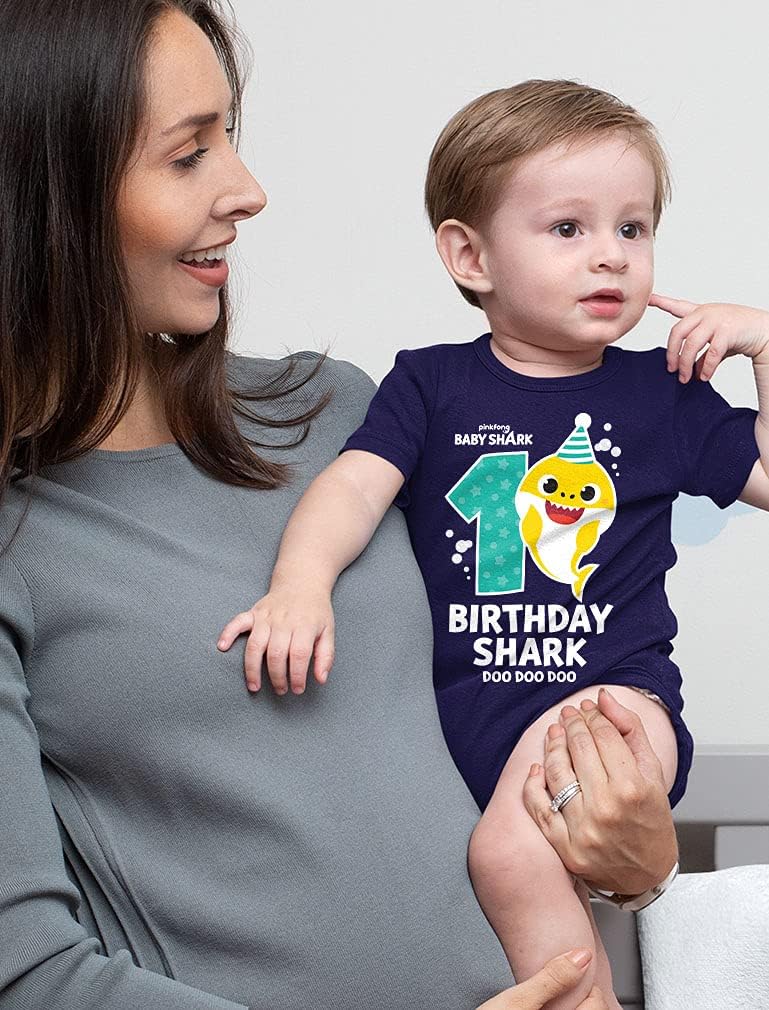 Tstars Baby Shark Shirt Gift for Infant 1st Birthday Girl Boy Outfit Newborn Baby Onsie
