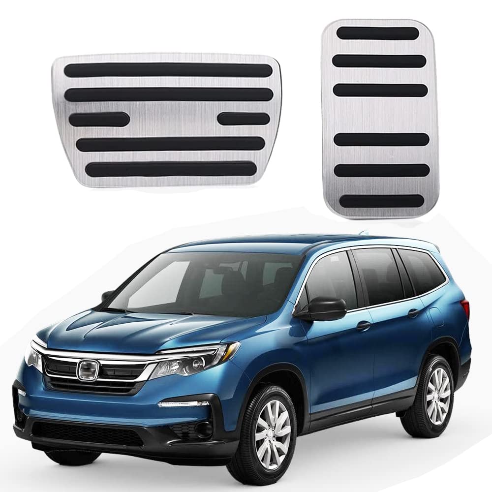 for Honda Pilot Accessories 2019-2021 Automatic Transmission Non-Slip Metal Rubber Brake Foot Car Gas Pedal Cover Trim 2pcs