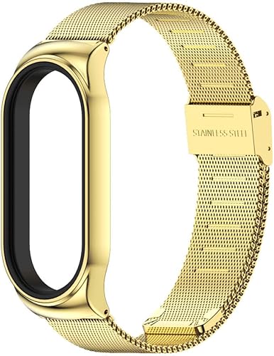 KOMI Band Compatible for Xiaomi Mi Band 7 - Mesh Bracelet for Xiaomi Mi Band 7 Smart Miband Accessories with Metal Frame