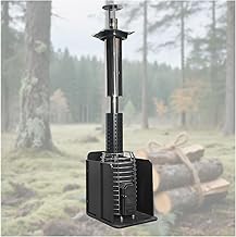 Wood Burning Sauna Heater & Chimney Kit - 15kW Equivalent, Outdoor Sauna Stove for Wet/Dry Use, 304 Stainless Steel with Removable Ash Tray, Heats Up to 195°F for 55 Lbs Sauna Stone(Not Included)