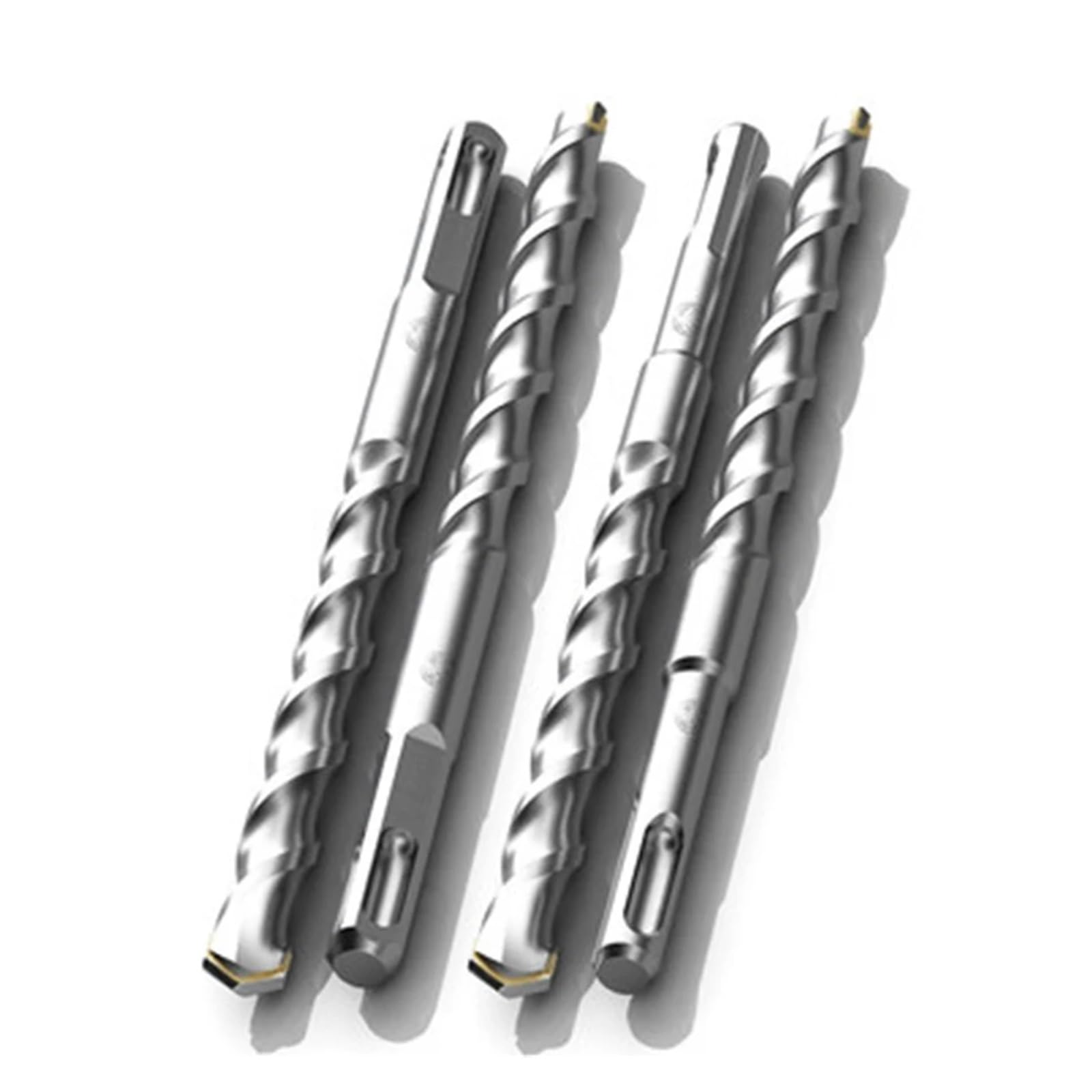 Taladro alargado de impacto, broca martillo eléctrico, cuatro hoyos, mango cuadrado, redondo a través la pared, perforación cemento y hormigón Apto para madera y metal(Round handle 16x160)