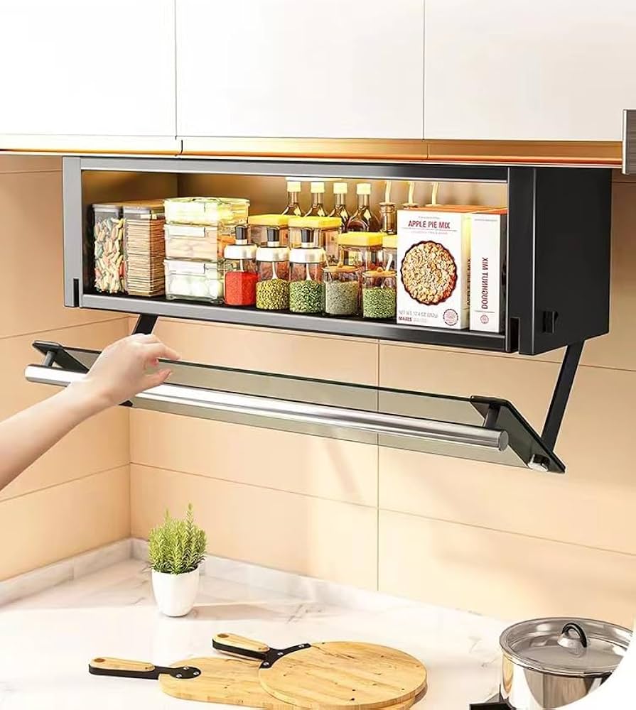 Amazon｜キッチン多機能調味料収納棚折りたたみ収納棚ドロップ