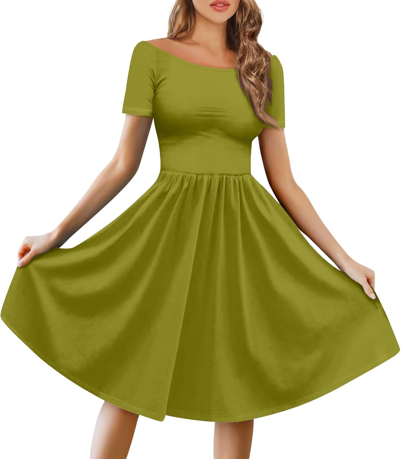 Beach Dresses for Women, Women's Fashion Solid Color Ruched