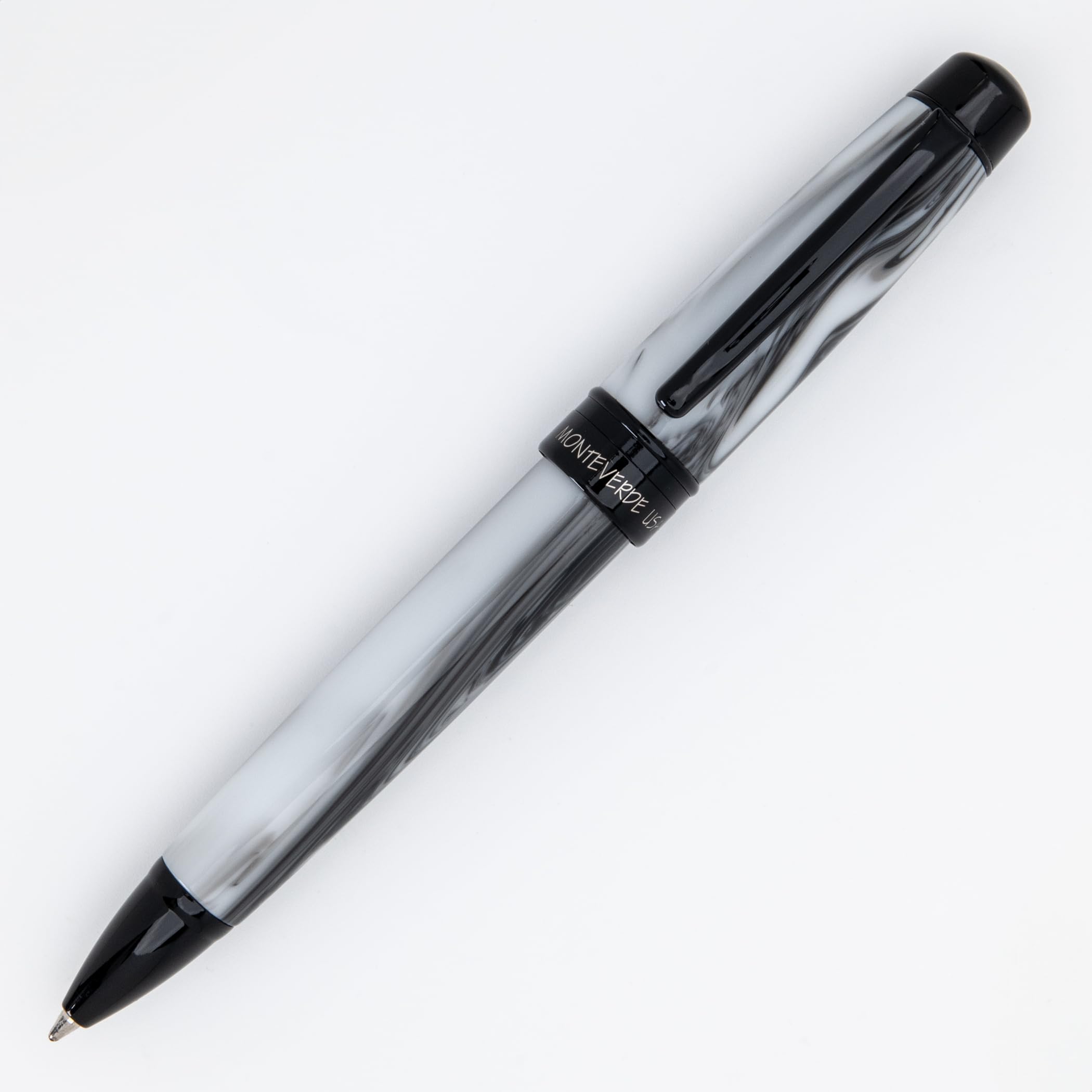 モンテベルデ プリマ ボールペン グレースワール Amazon | Monteverde USA プリマグレー渦巻きボールペン - 手作り樹脂
