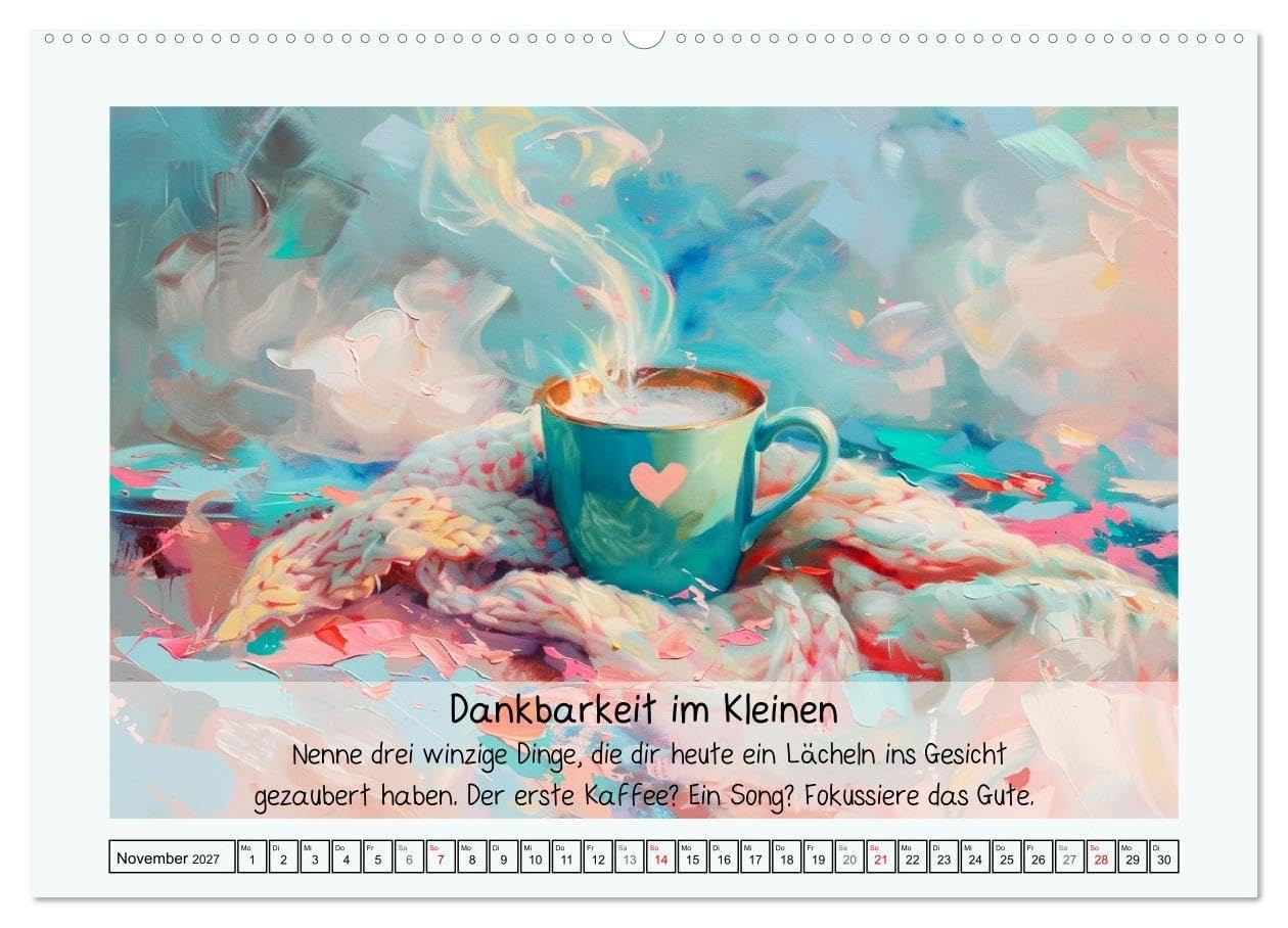 Chill mal wieder. Dein visuelles Mindset-Update (hochwertiger Premium Wandkalender 2027 DIN A2 quer), Kunstdruck in Hochglanz: Sanfte Illustrationen ... ein wenig innere Balance (CALVENDO Kunst)