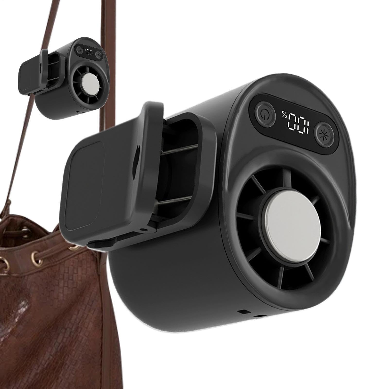Ventilatore Personale su Morsetto Batteria Ricaricabile con Display