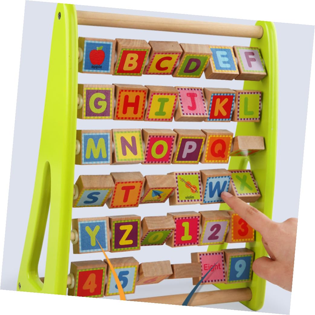 ifundom Tablero Alfabético Multifunción de Madera para Aprendizaje Infantil