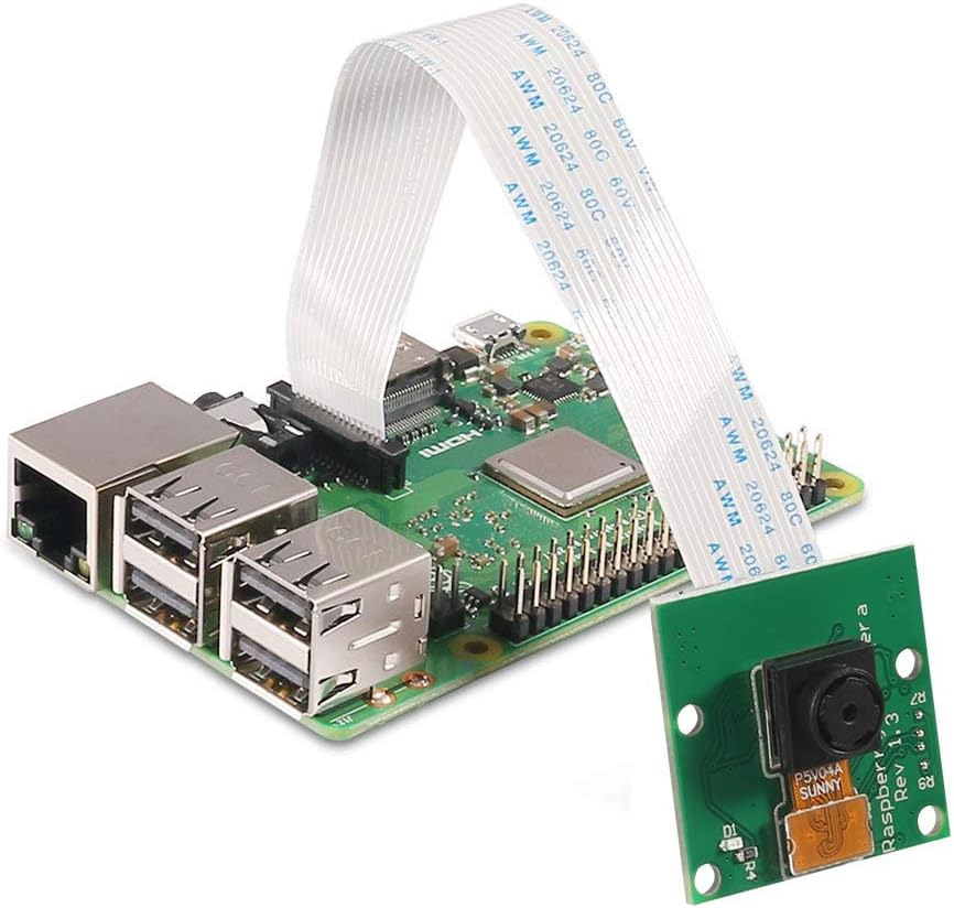 Aokin Raspberry Pi Camera Module 5MP 1080p OV5647 Sensor Video Webcam Compatible with 6inch 15Pin Ribbon Cable for Raspberry Pi Model A/B/B+,Pi 2 and Raspberry Pi 2.3,3B+ and Pi 4