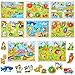 8 Pack Wood Puzzles for Toddlers 1 2 3 4 Years Wood Puzzles Peg Puzzles for Toddlers Wood Toddler Puzzles with Animal Vehicle Fruit Shapes