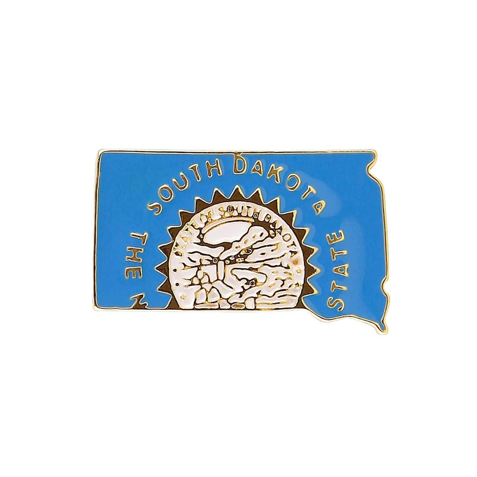 State Shaped Map Lapel Metal Pin Enamel Brooch Keepsake Beautifully Designed for Backpack Hat