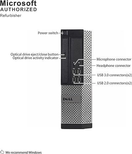 Miniatura 3 de Dell Optiplex 9020 SFF Business Desktop Tower PC (Intel i7 Quad Core, 16 GB de RAM, 240 GB SSD, WIFI, HDMI, VGA, DVD-RW) Win 10 Pro (renovado)