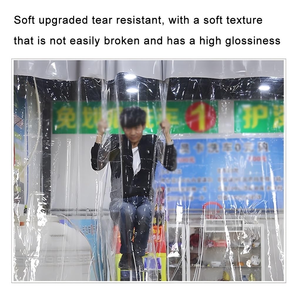 Partición impermeable resistente con ojales, vinilo industrial para lavado de coches, fábricas, patios al aire libre y uso comercial, solución divisora resistente a la intemperie