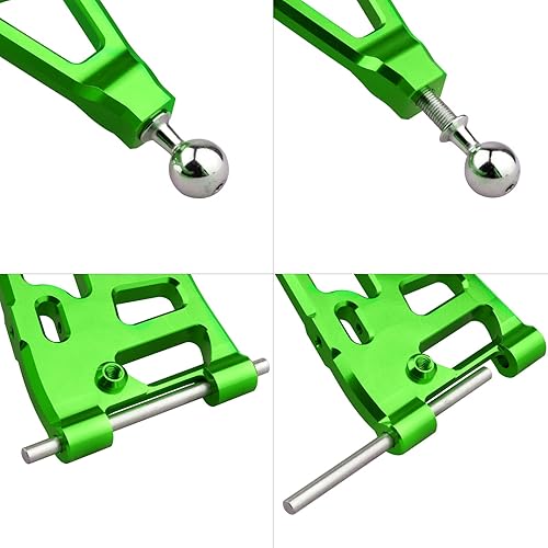 Miniatura 6 de Brazos de suspensión delantera inferior de aluminio para Arrma 18 KratonOutcastNotoriousTalion 6S BLX actualiza piezas reemplazar ARA330656 negro