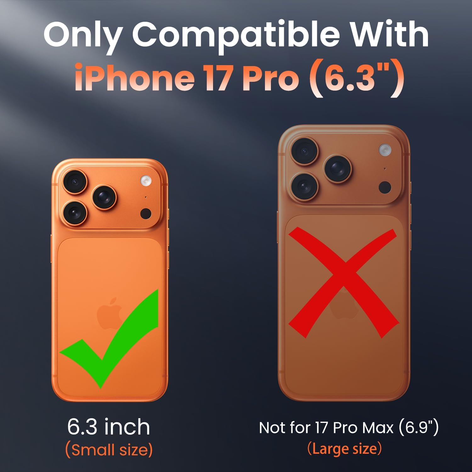 Strong Magnetic Case for iPhone 17 Pro(6.3", 2025) with Stand, Drop-Proof Bumper Cover with Contrast Color Border, Military-Grade Drop Protection, Shockproof Slim Thin Cover,Orange