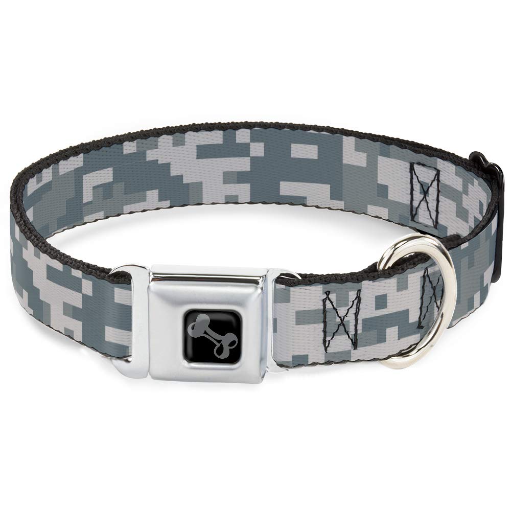 Collier pour chien avec boucle de ceinture Buckle-Down Camo2 Gris pour moyen et grand chien