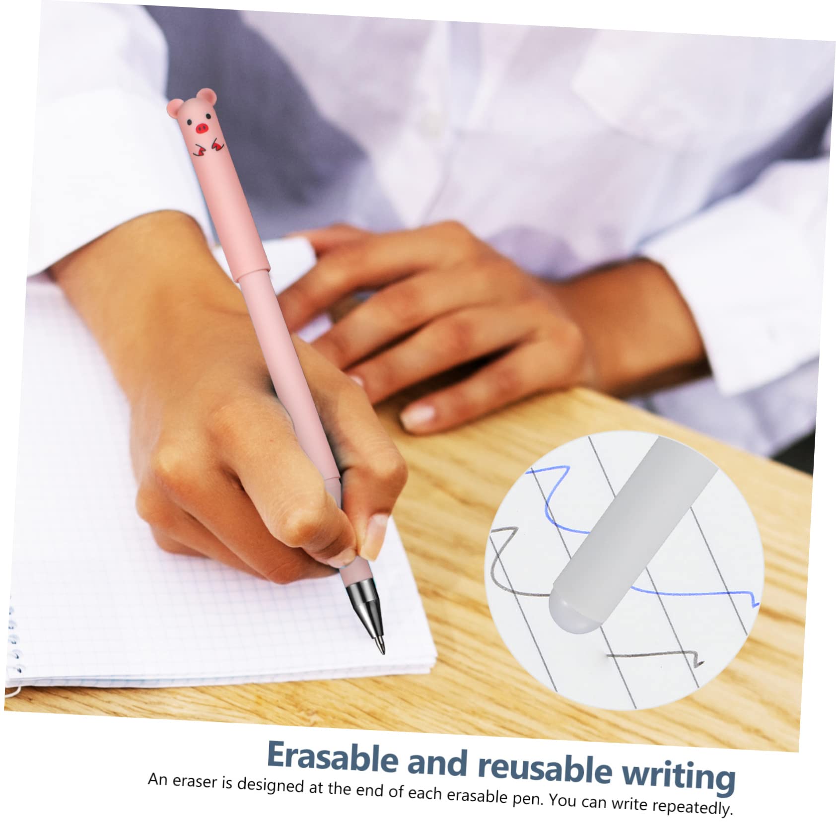 5 Ensembles Stylo À Bille Effaçable Surligneurs Stylos Effaçables Pour Enfants Gomme Magnétique Pour Tableau Stylo De Dessin Animé Effaçable Marqueurs Plastique 8 Pièces * 5
