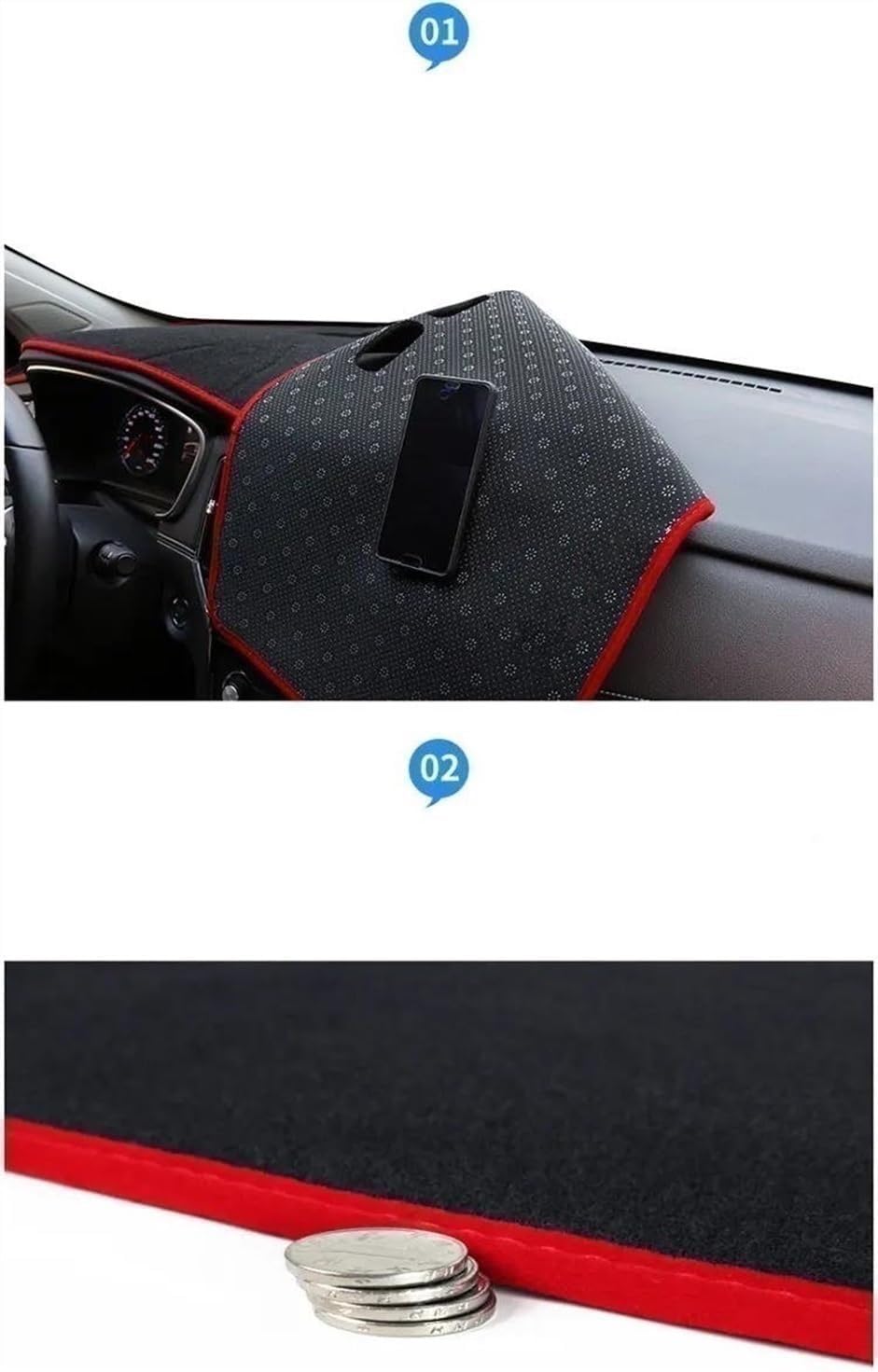 専用 センターコンソール滑り止めマット 車のダッシュボードダッシュ