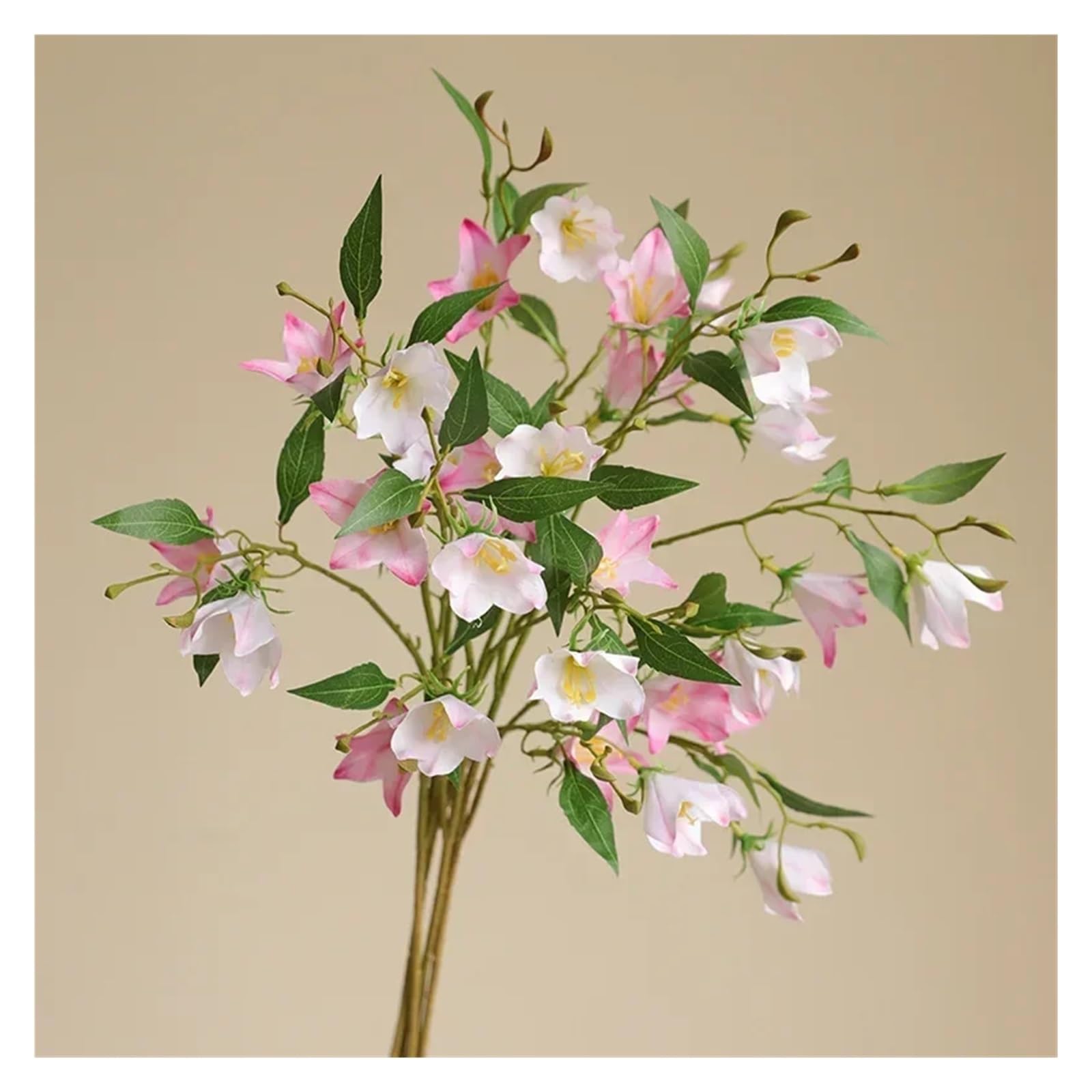 Sztuczne kwiaty i rośliny, Sztuczny jedwabny kwiat Lisianthus opakowanie 6 sztuk wielokolorowe(White)