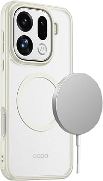 for Oppo Find X9 Pro Case, Magnetic Compatible, Wireless Charging Drop Proof, Matte, Shockproof Protection, Corner Soft Bumper Hard Cover Ivory, Find X9 Pro