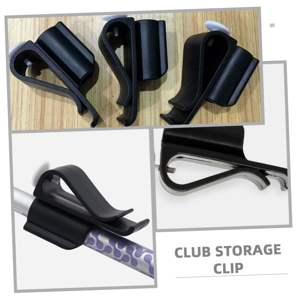 ibasenice Golfschläger-Clip Entfernung Putter Veranstalter Tasche Stichworte Putten Golfclips Golfbeutelzubehör Golfzubehör Für Damen Club-organisator-Clips Abs Schwarz