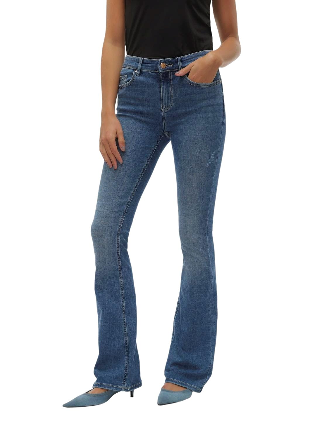Vero Moda Bleu Jeans Woman Flash Mr Li347 Medium