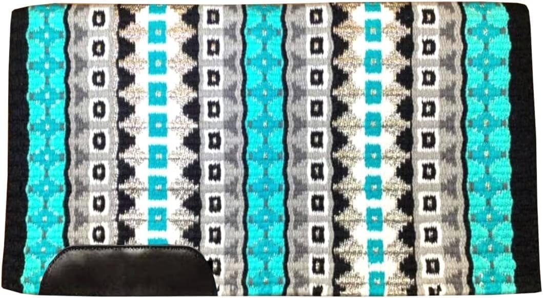 HUMAYL Saddlery Saddle Pad/Blanket for Horses Western Show Horse Saddle Blanket New Zealand Design Handmade Wool Saddle Blanket Top Wool Saddle Pad Regular Size : 34" L x 36" W x 1" inches PAD0114